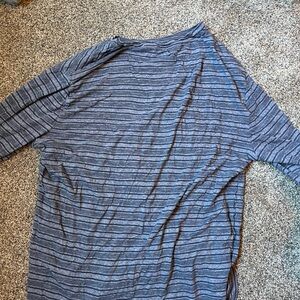 Striped Blue and Gray Top